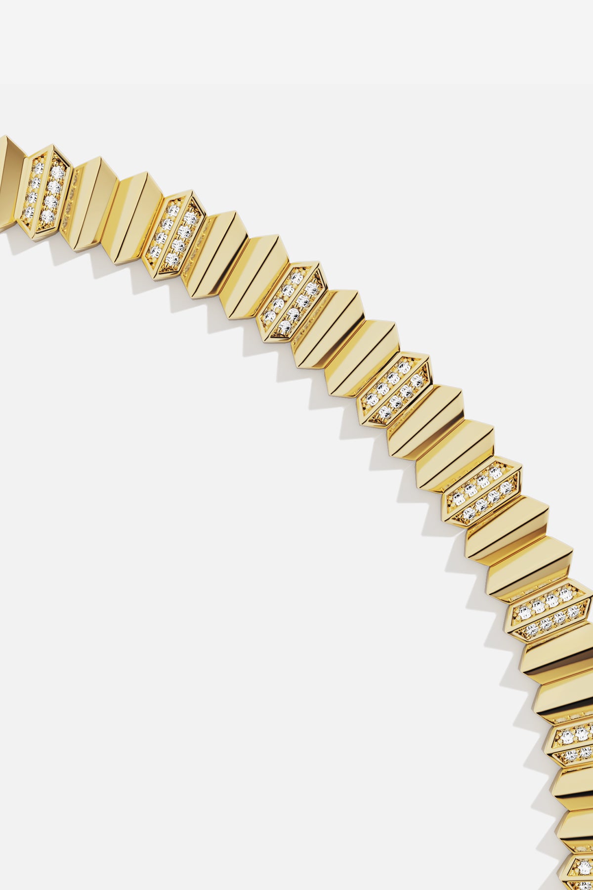 APM Bracelet in golden hues, sculpted geometry meets subtle sparkle for effortless modern allure.