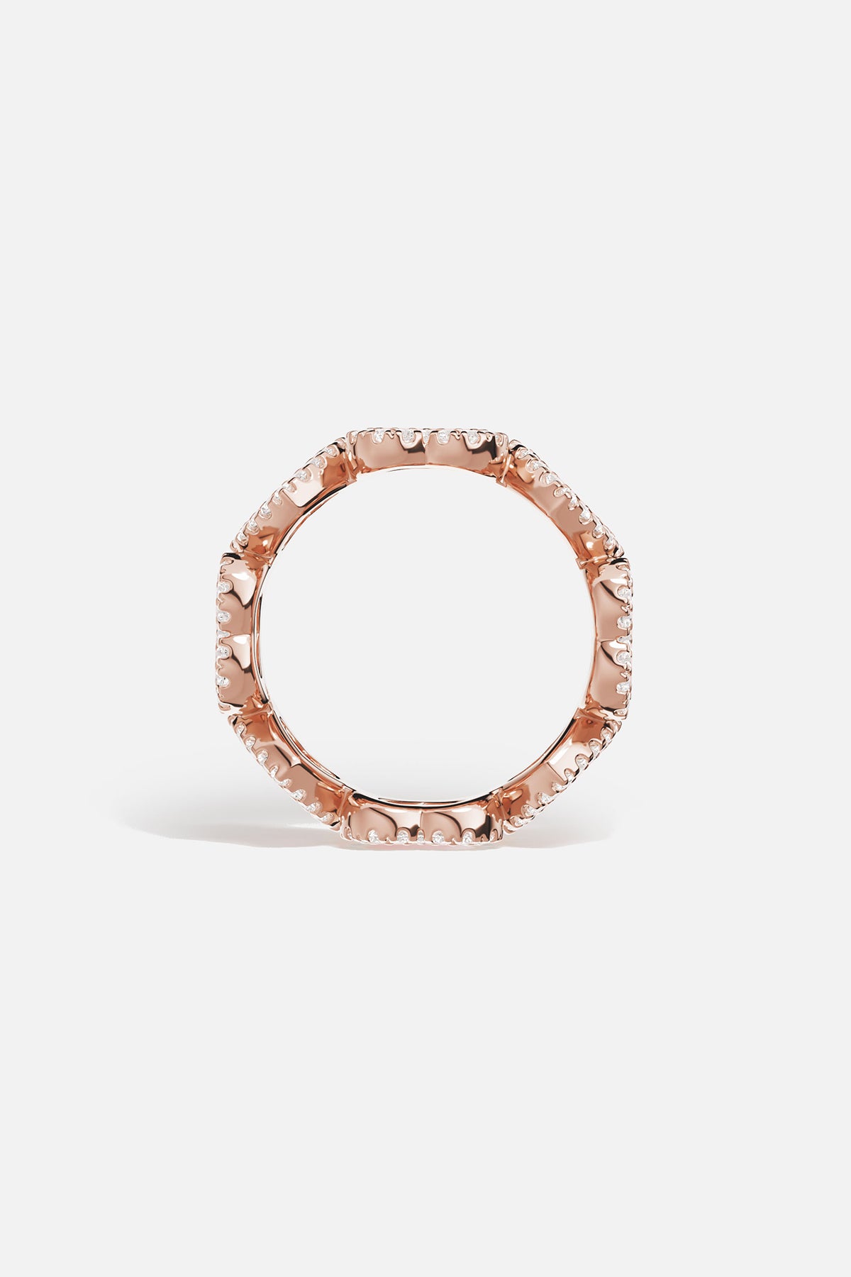 APM Ring in rose color, faceted brilliance for effortlessly modern elegance.