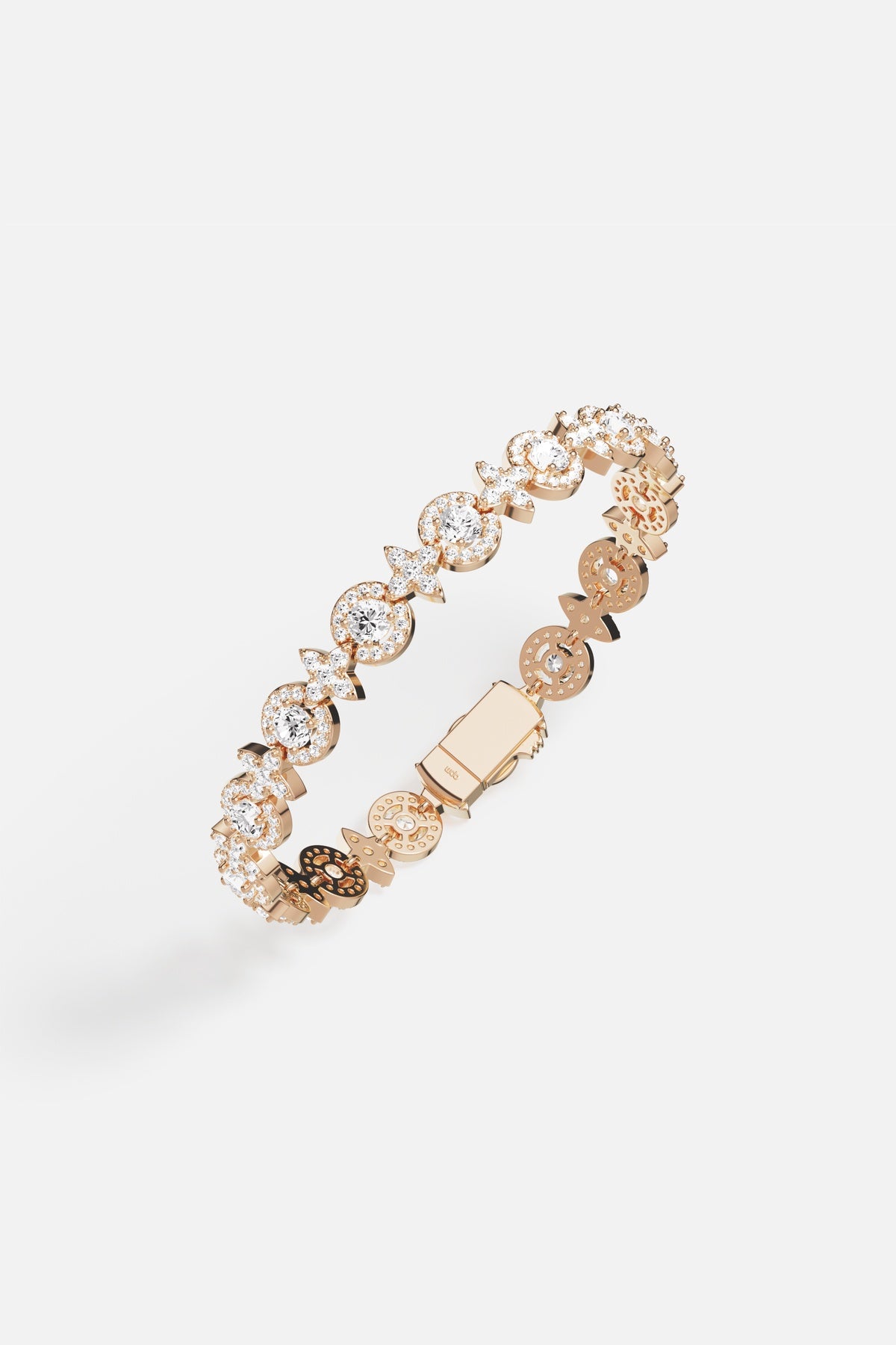 APM Bracelet in rhodium finish, a delicate constellation of light and elegance.