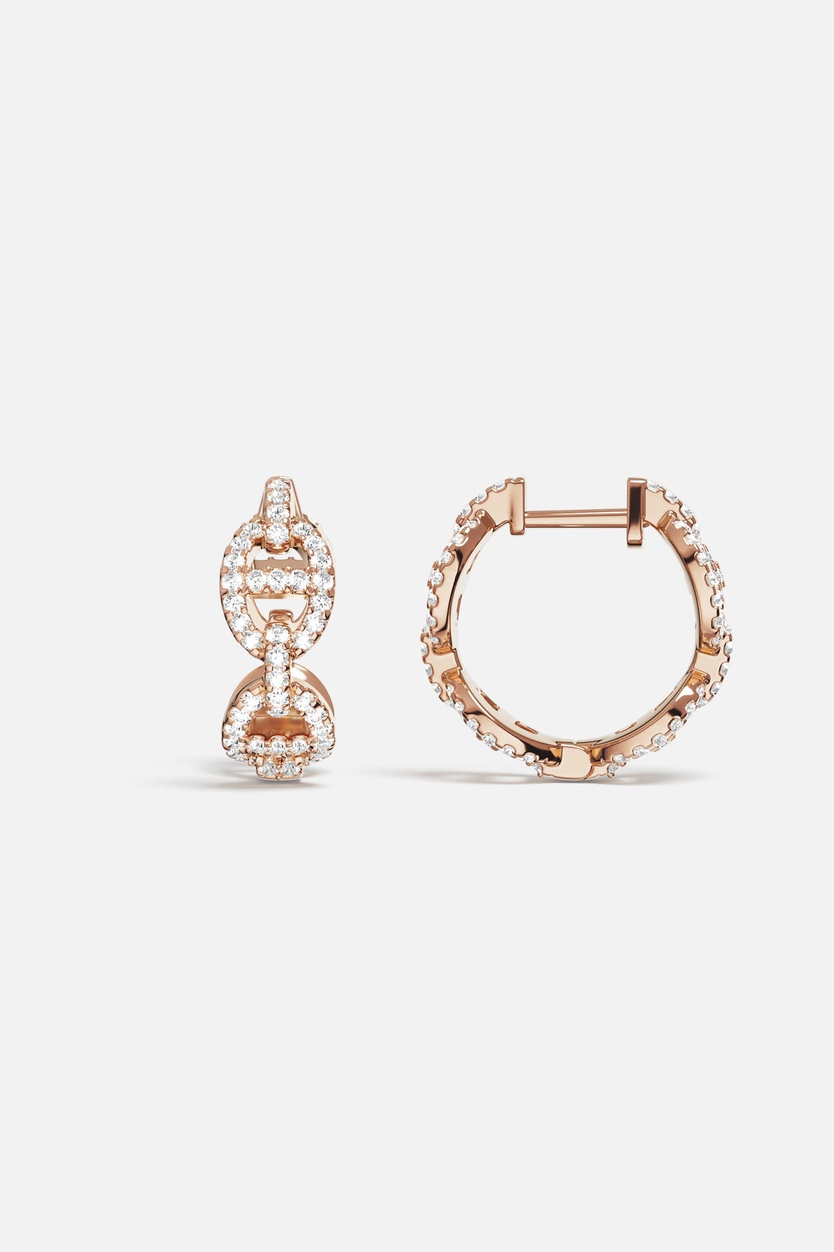 APM Morse Hoop Earrings in rose color, a chic and radiant everyday statement.