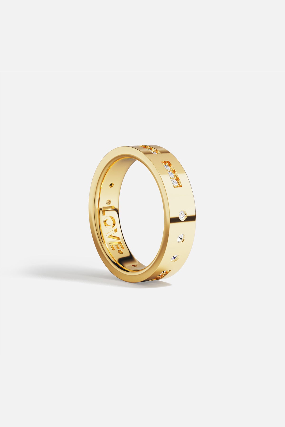 APM Morse Ring, a golden whisper of love encoded in light.