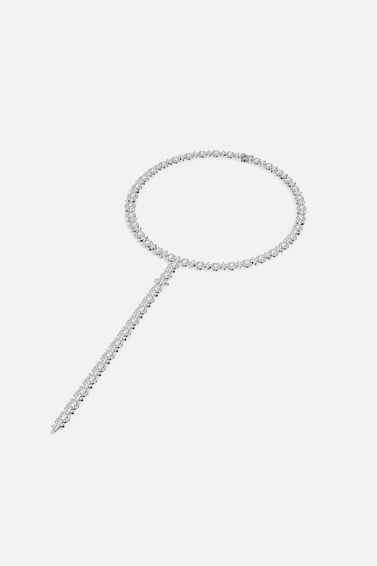 APM Lariat Necklace, a cascade of brilliance for effortless evening allure.