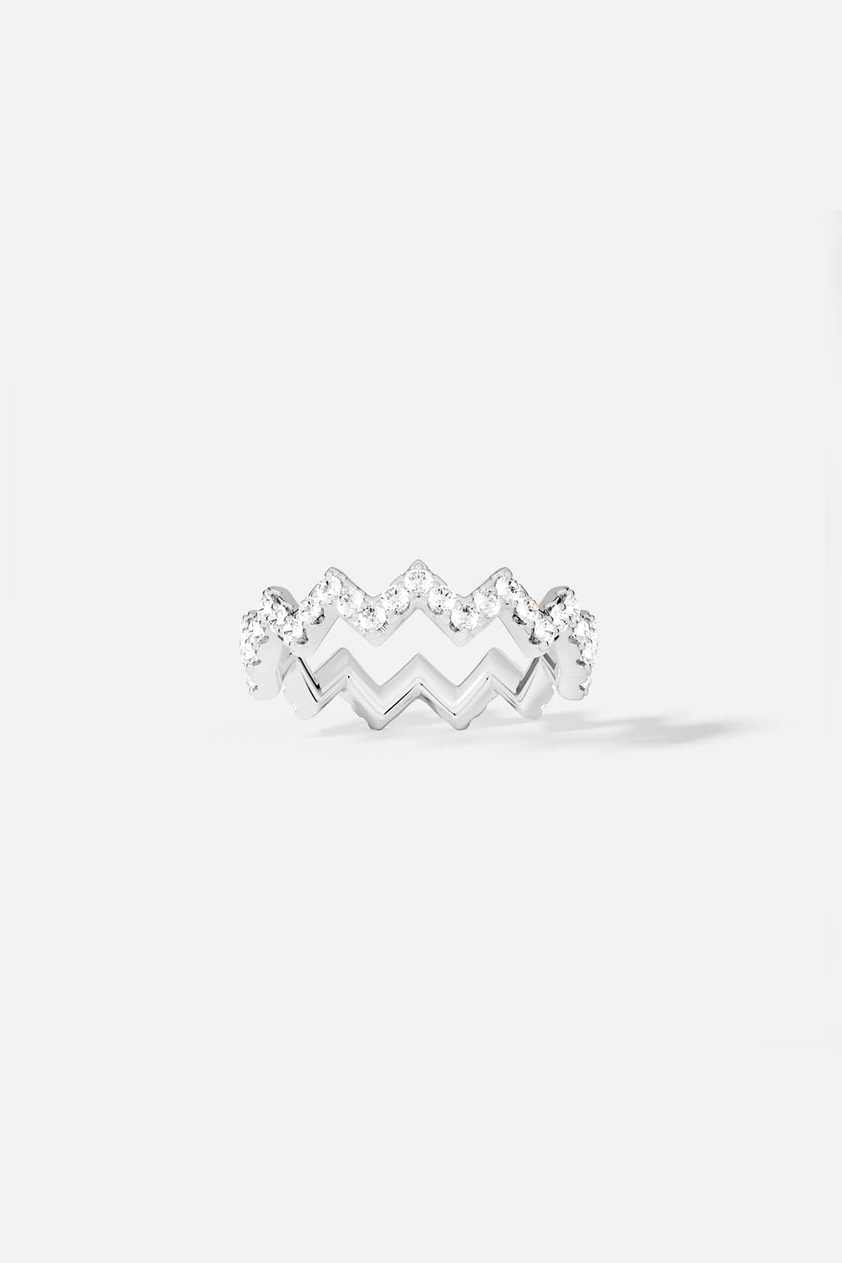 Anillo midi Up And Down - plata