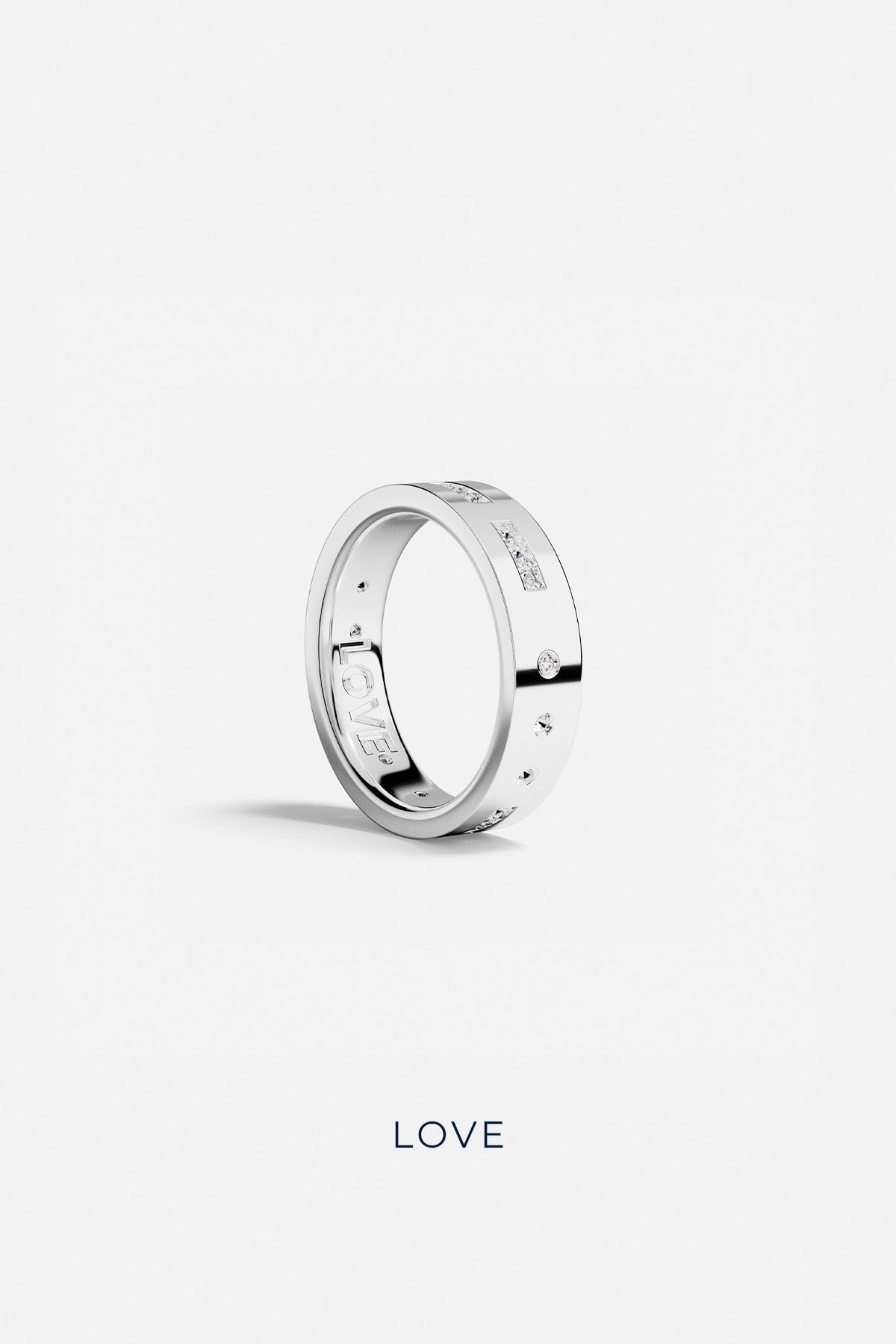 Anillo código morse LOVE - plata