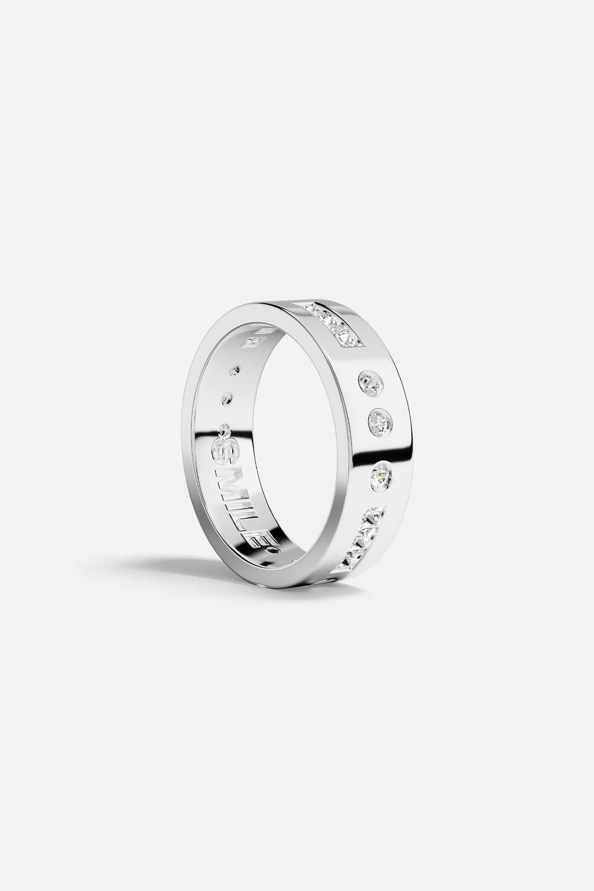 SMILE Morse Code Ring - Silver | APM Monaco