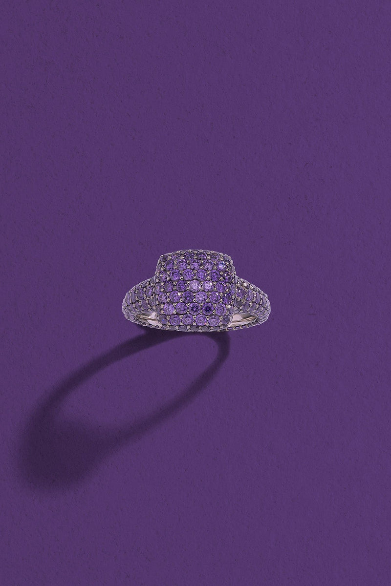 紫色方形戒指