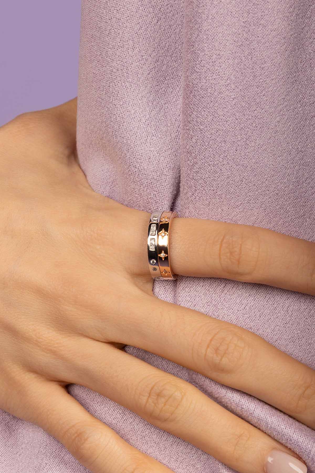 Duo Morse TOI MOI Rings, White Alloy | APM Monaco