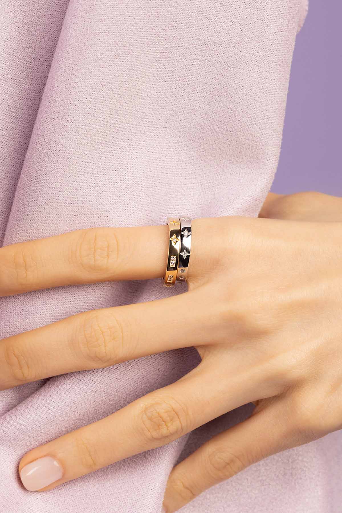 Duo Morse TOI MOI Rings, Yellow Gold | APM Monaco