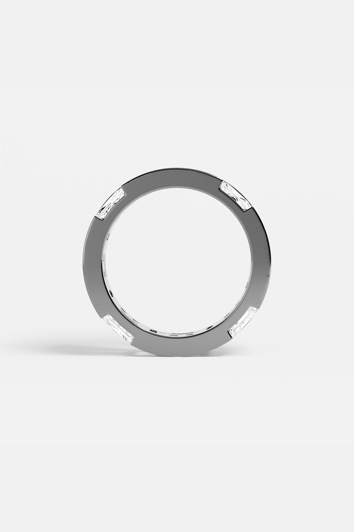 APM MONACO labyrinth ring in silver with white stones