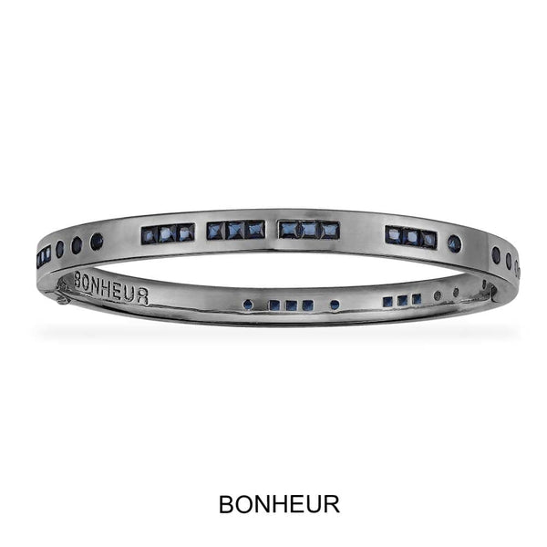 Blue Bonheur Morse Code Bangle APM Monaco