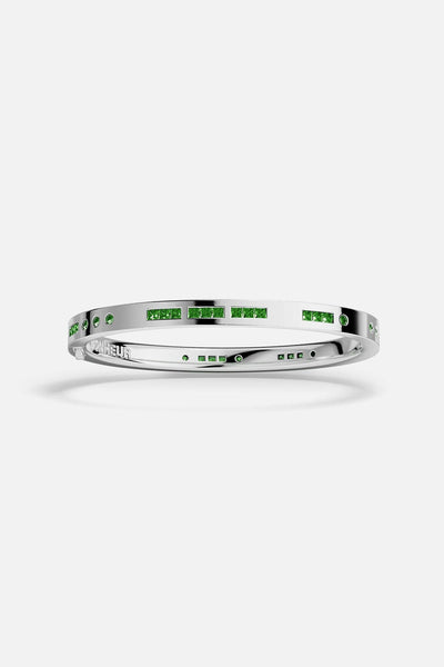 ✨*ク様 【美品】here's GEN NEUTRAL BANGLE Green Bonheur Morse Code Bangle | APM Monaco
