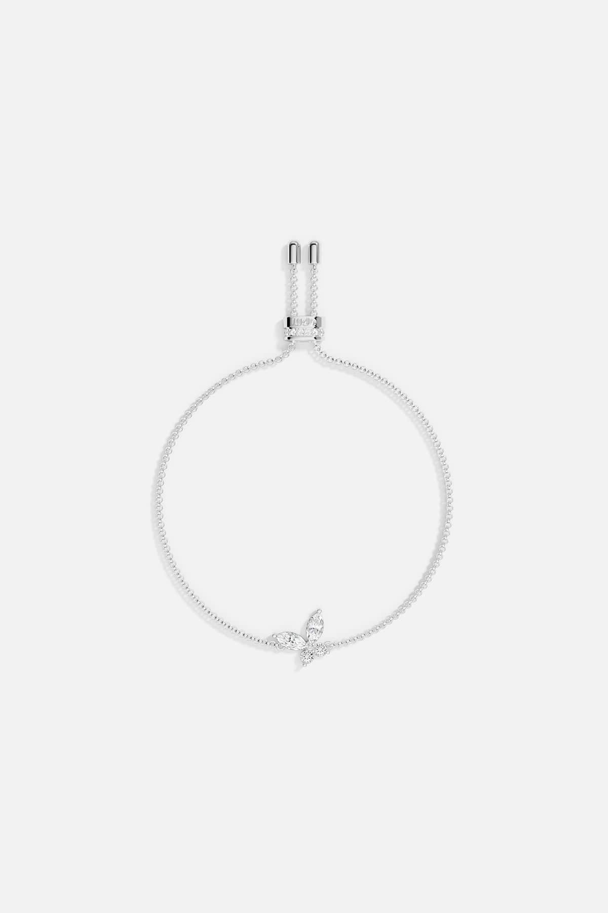 APM Monaco Butterfly Adjustable Bracelet in Silver