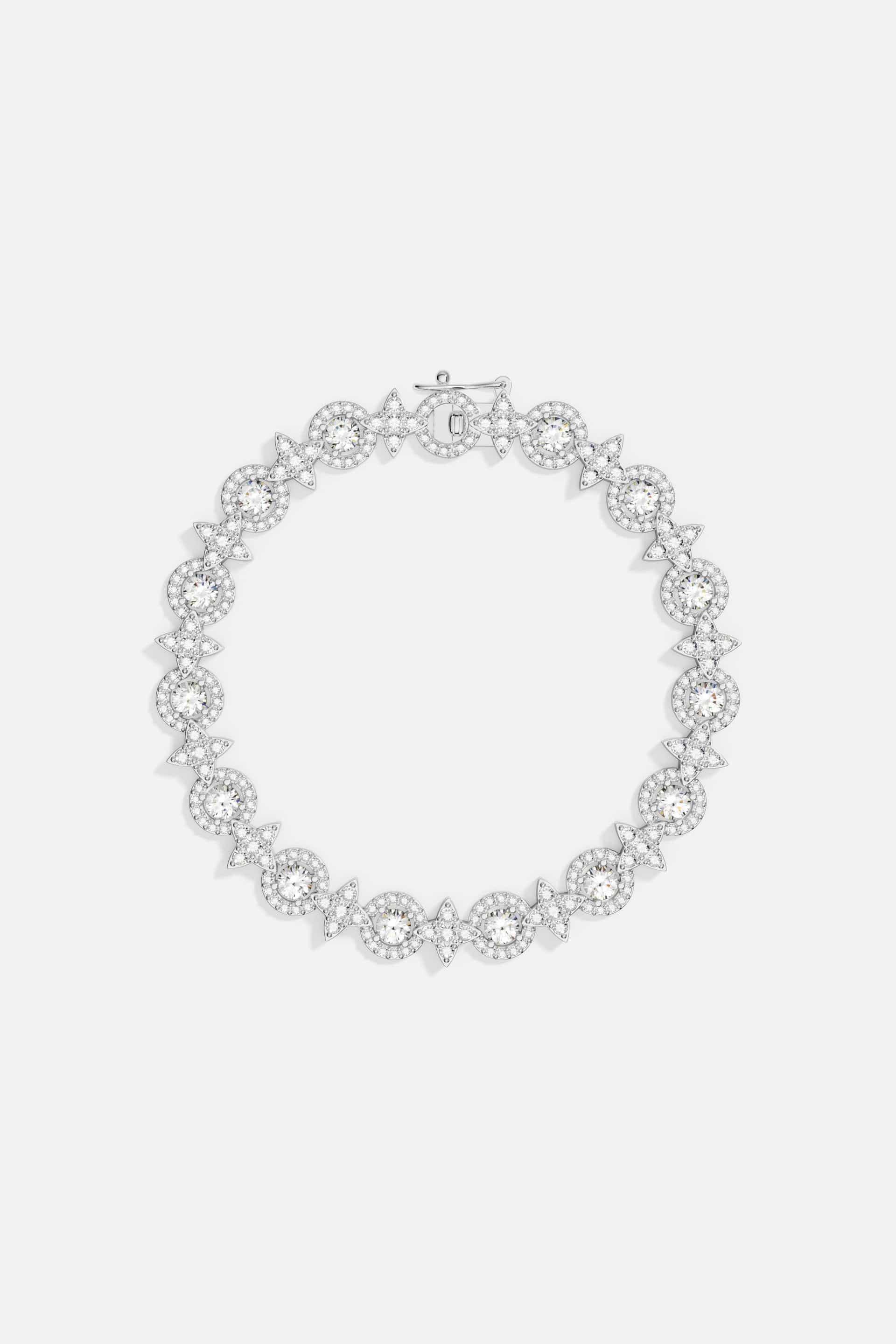 Bracelets APM Monaco white gold pavé circle bracelet with diamonds.