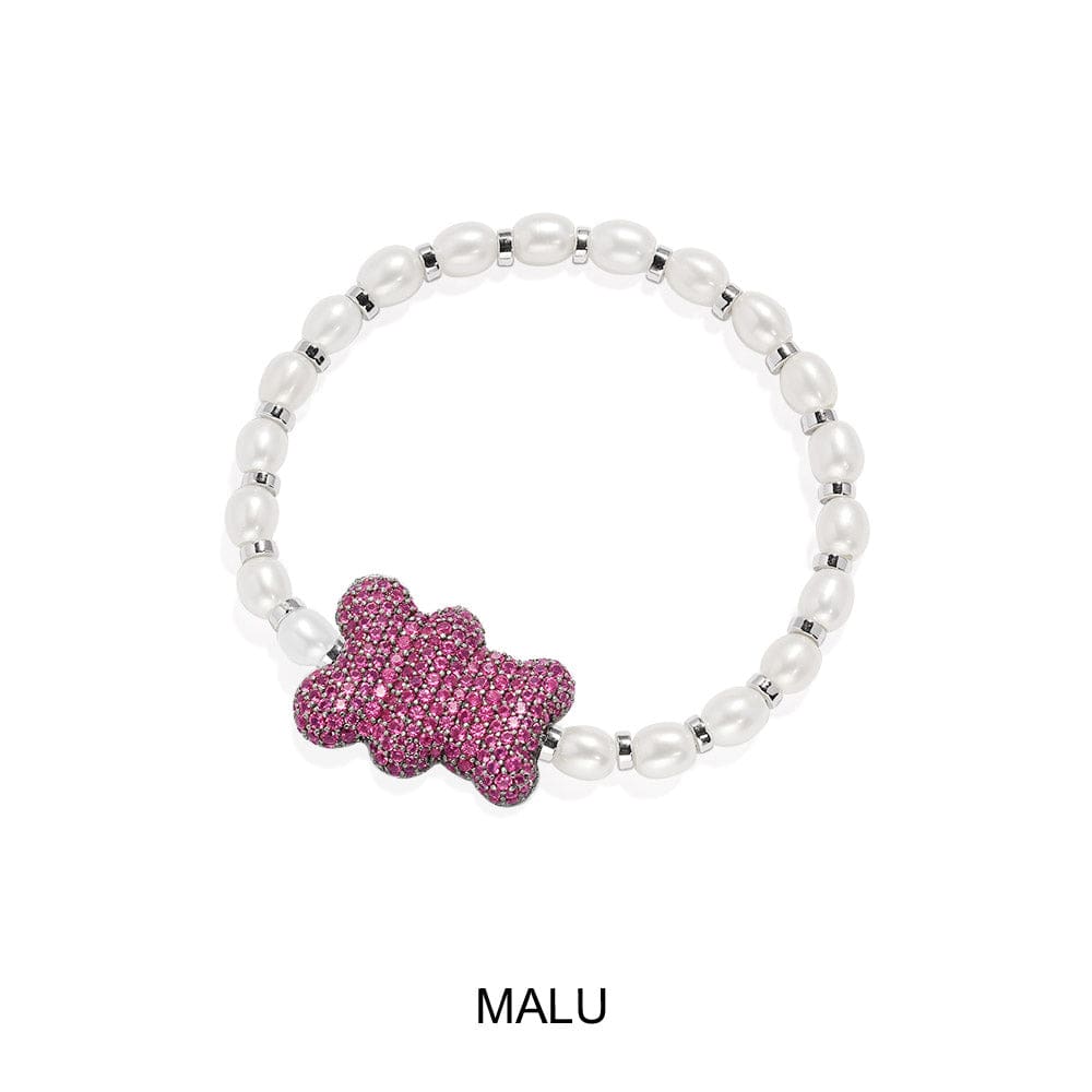 APM Monaco MALU Yummy Bear Bracelet with Pearls in Silver