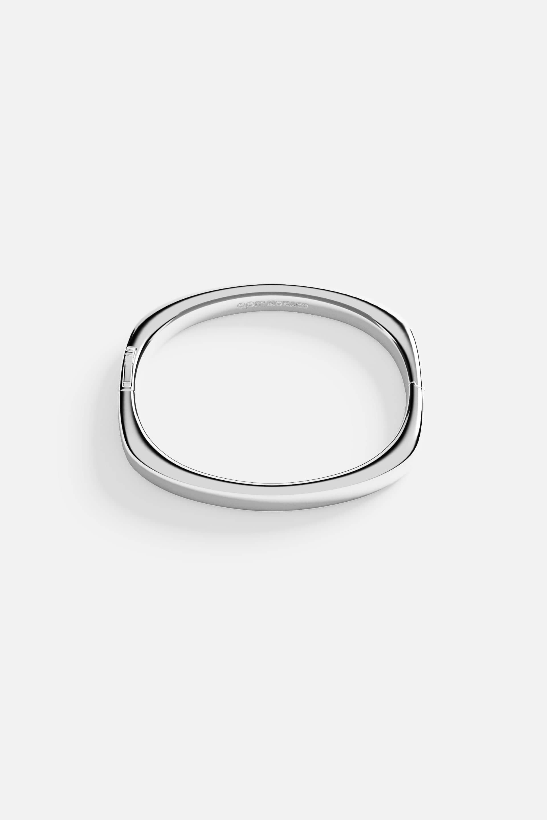 Bold Silver Square Bangle