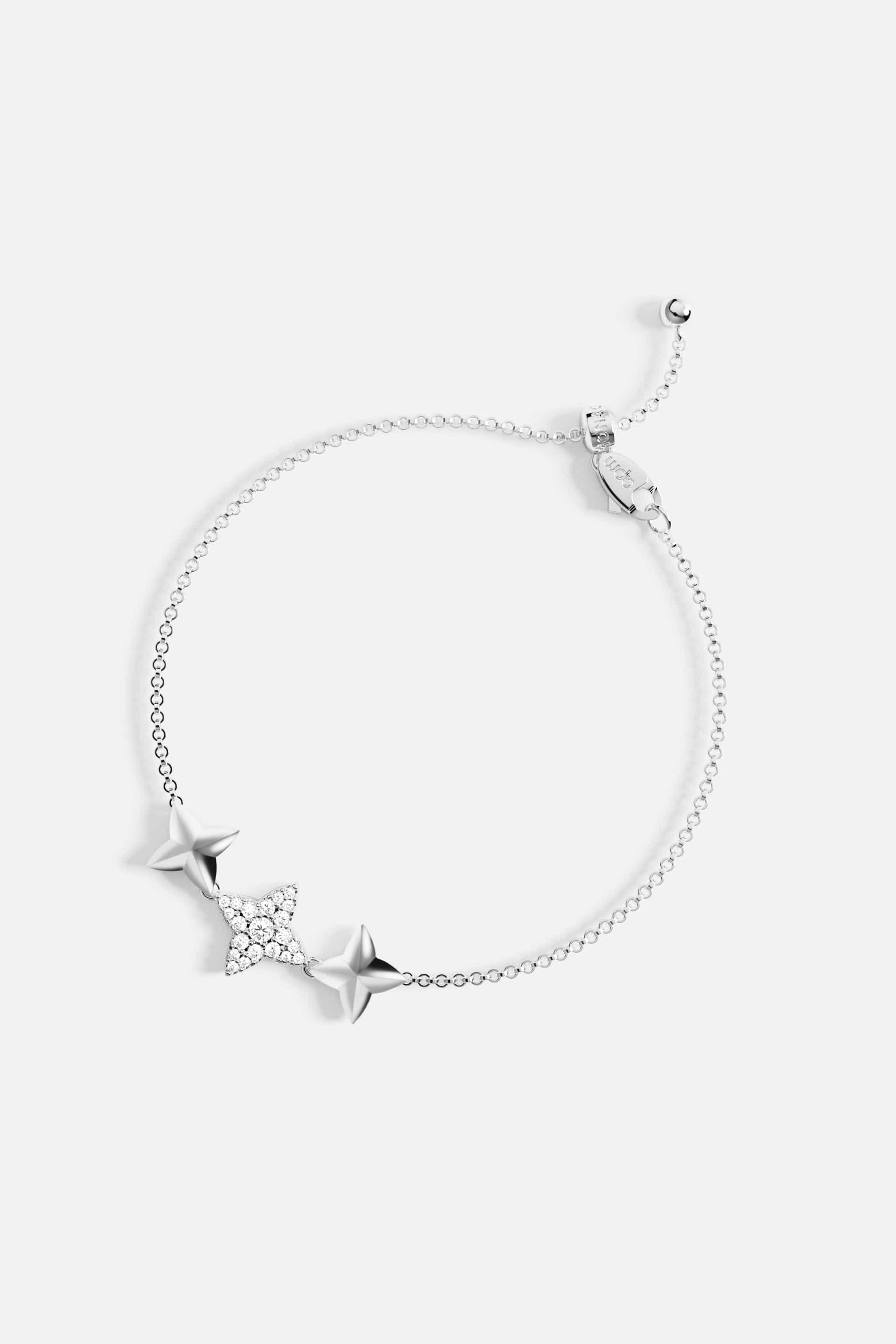 Pulsera De Plata Triple Météorites