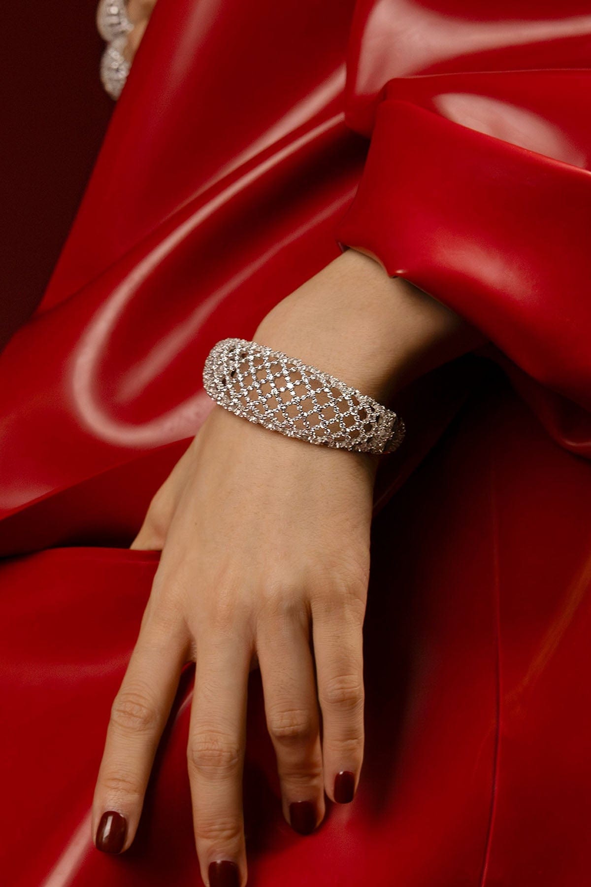 APM Monaco Maille Rivet Bangle in Silver