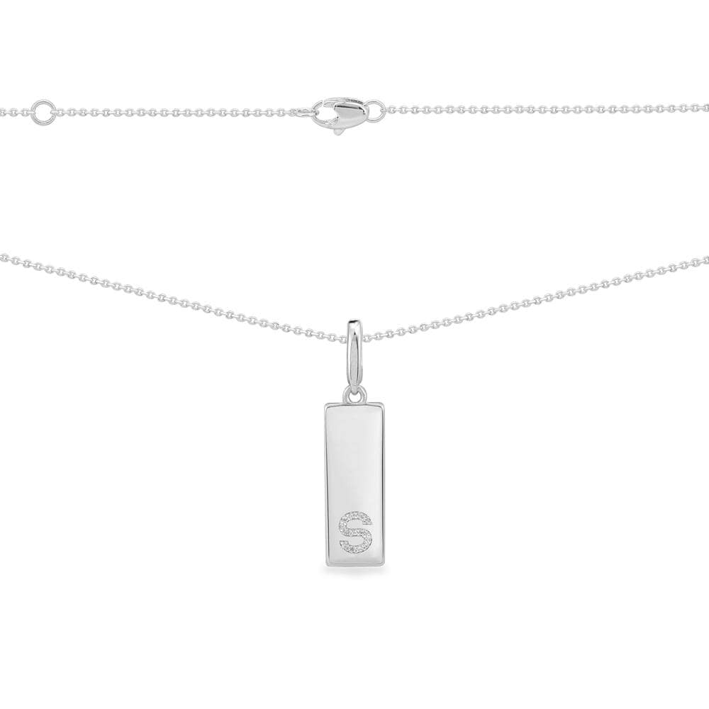 Necklaces APM Monaco: silver-toned chain with an S initial pendant.