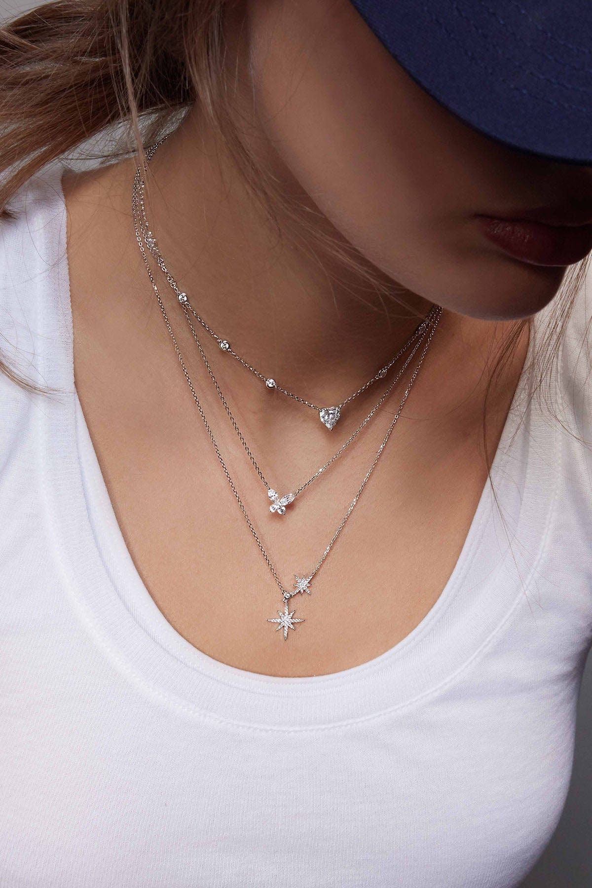 Butterfly Necklace Silver APM Monaco