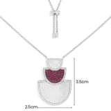 Half Moon Adjustable Necklace with Nacre