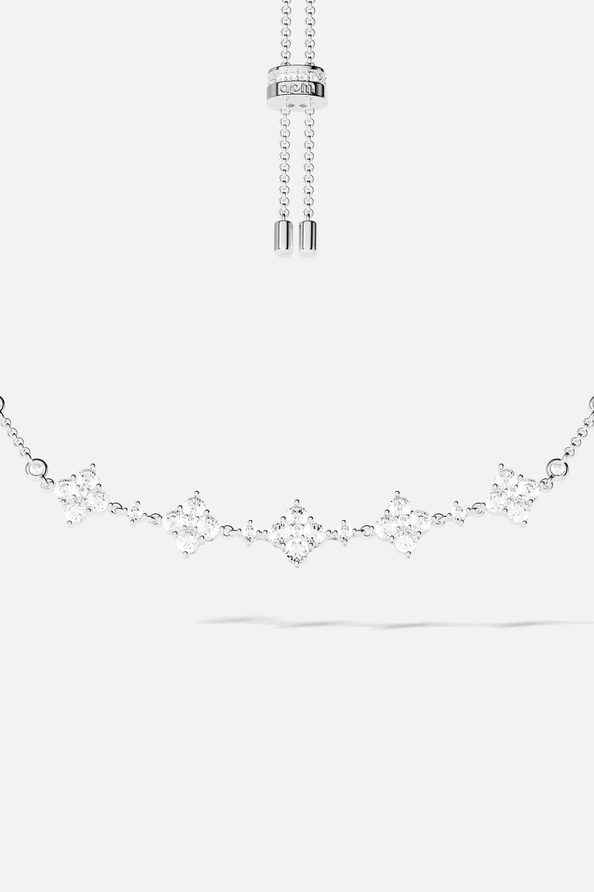 APM Monaco Spake Adjustable Necklace in Silver