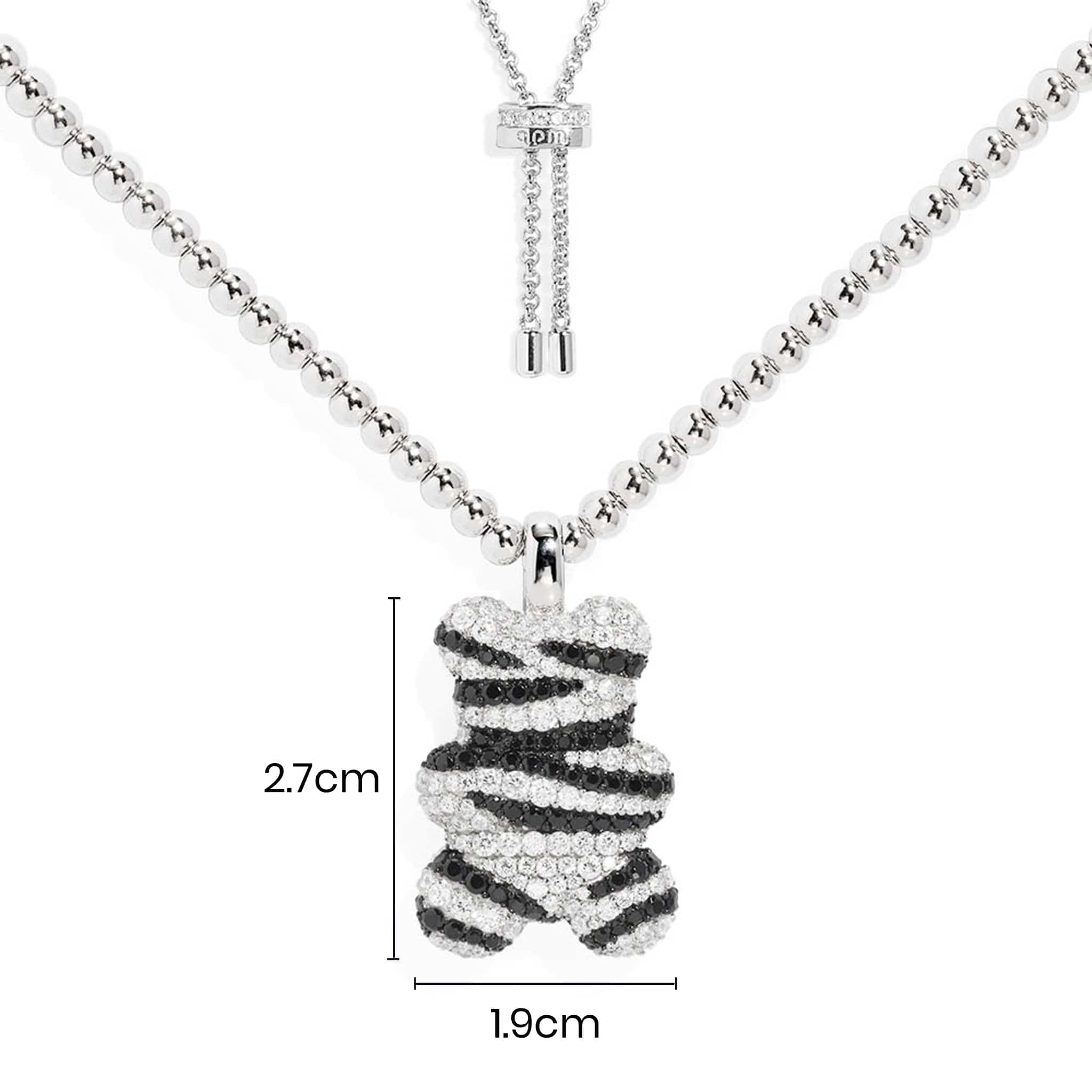 XL Wild Yummy Bear Adjustable Necklace with Beads | APM Monaco