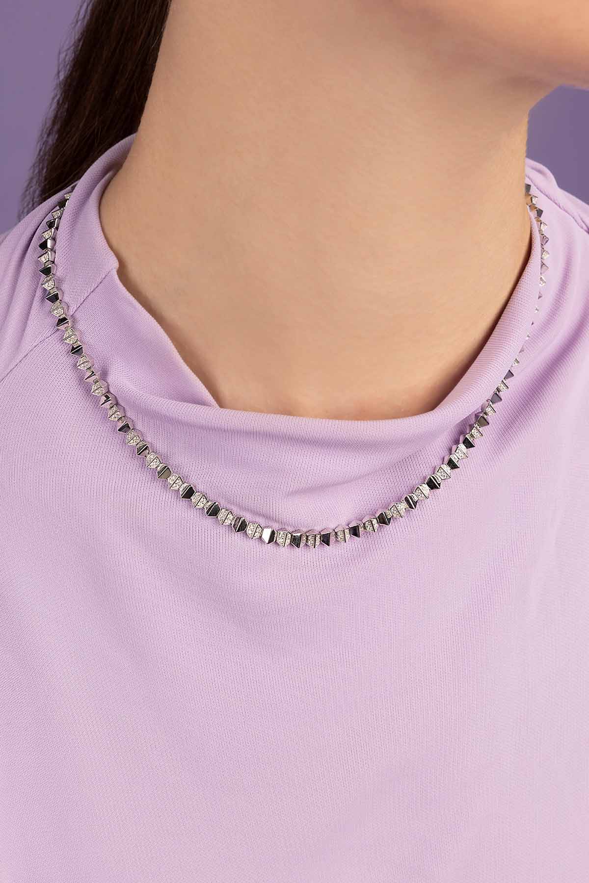 Collier Up and Down en argent APM Monaco