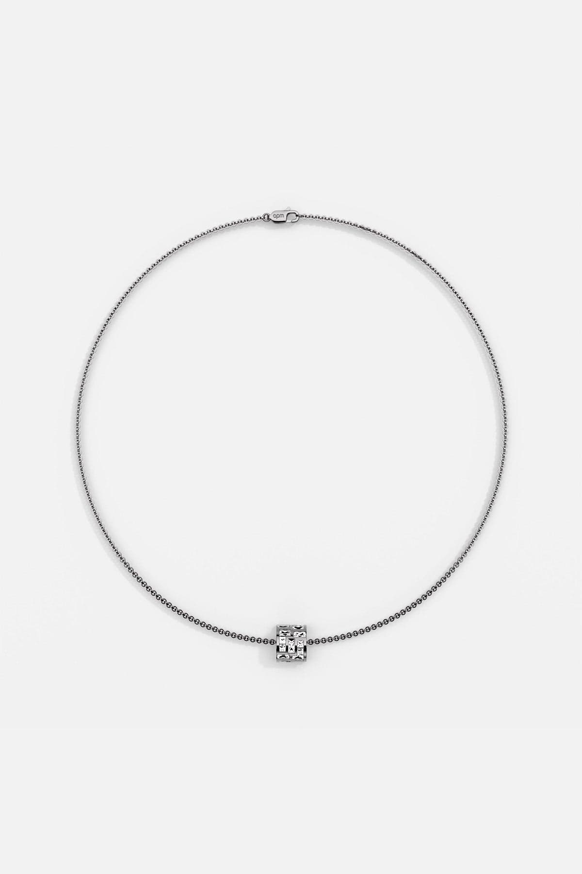 APM MONACO labyrinth adjustable choker in silver