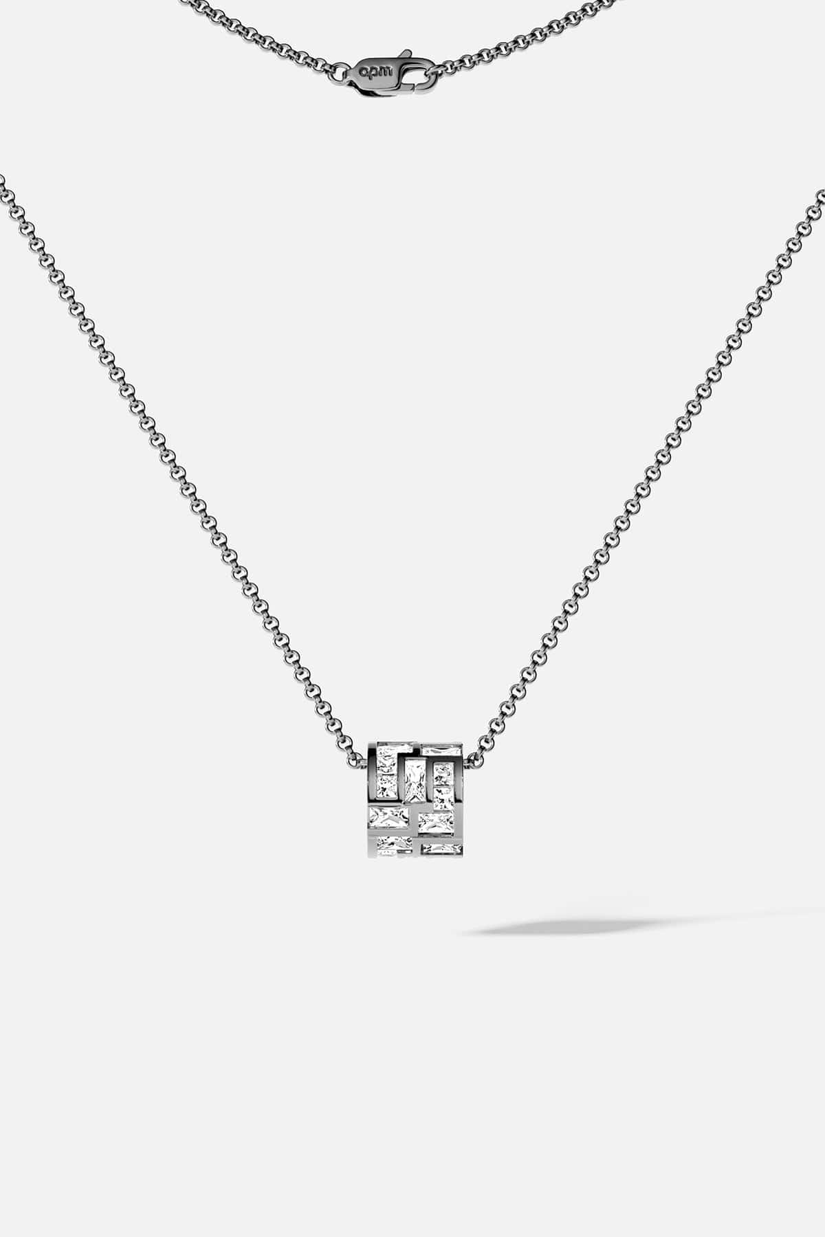 APM MONACO labyrinth adjustable choker  in silver