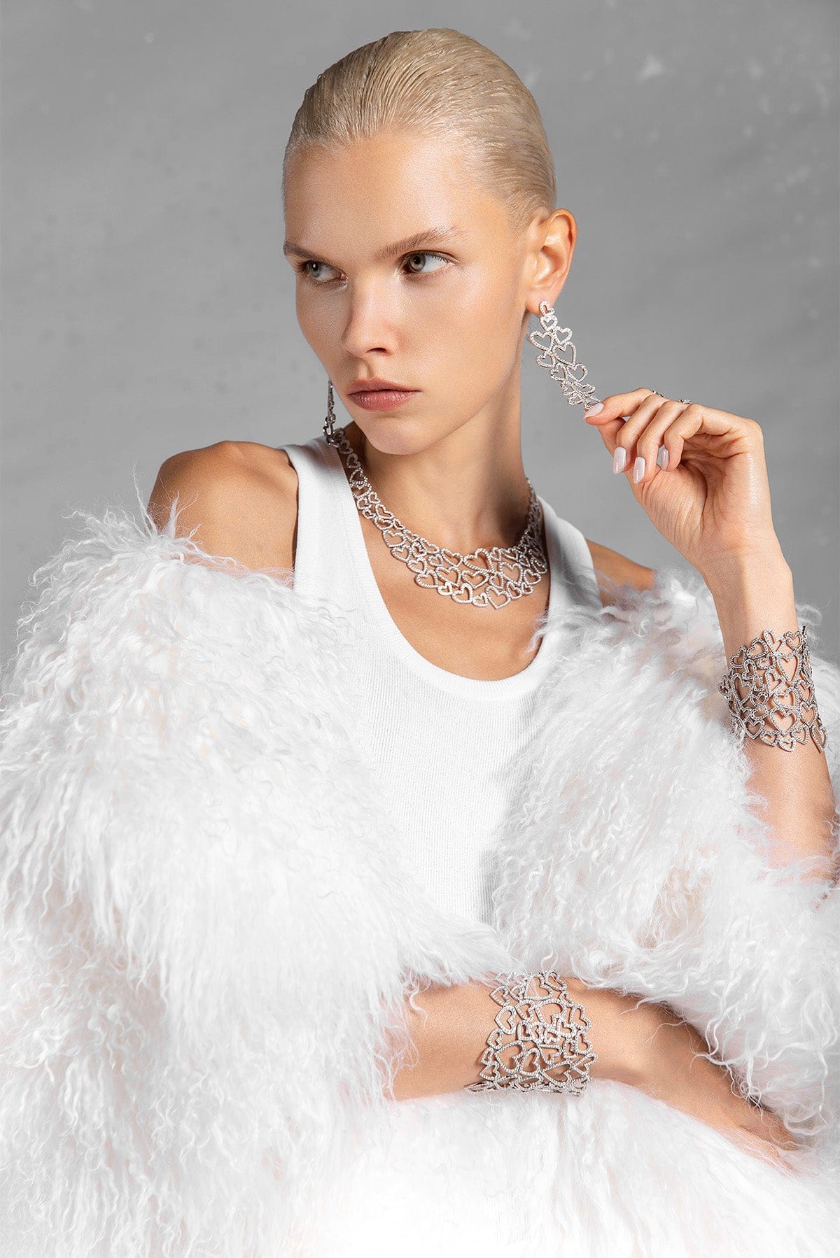 Statement Heart Necklace, Sterling Silver | APM Monaco