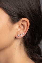 APM Monaco Celestial Stud Earrings in Silver
