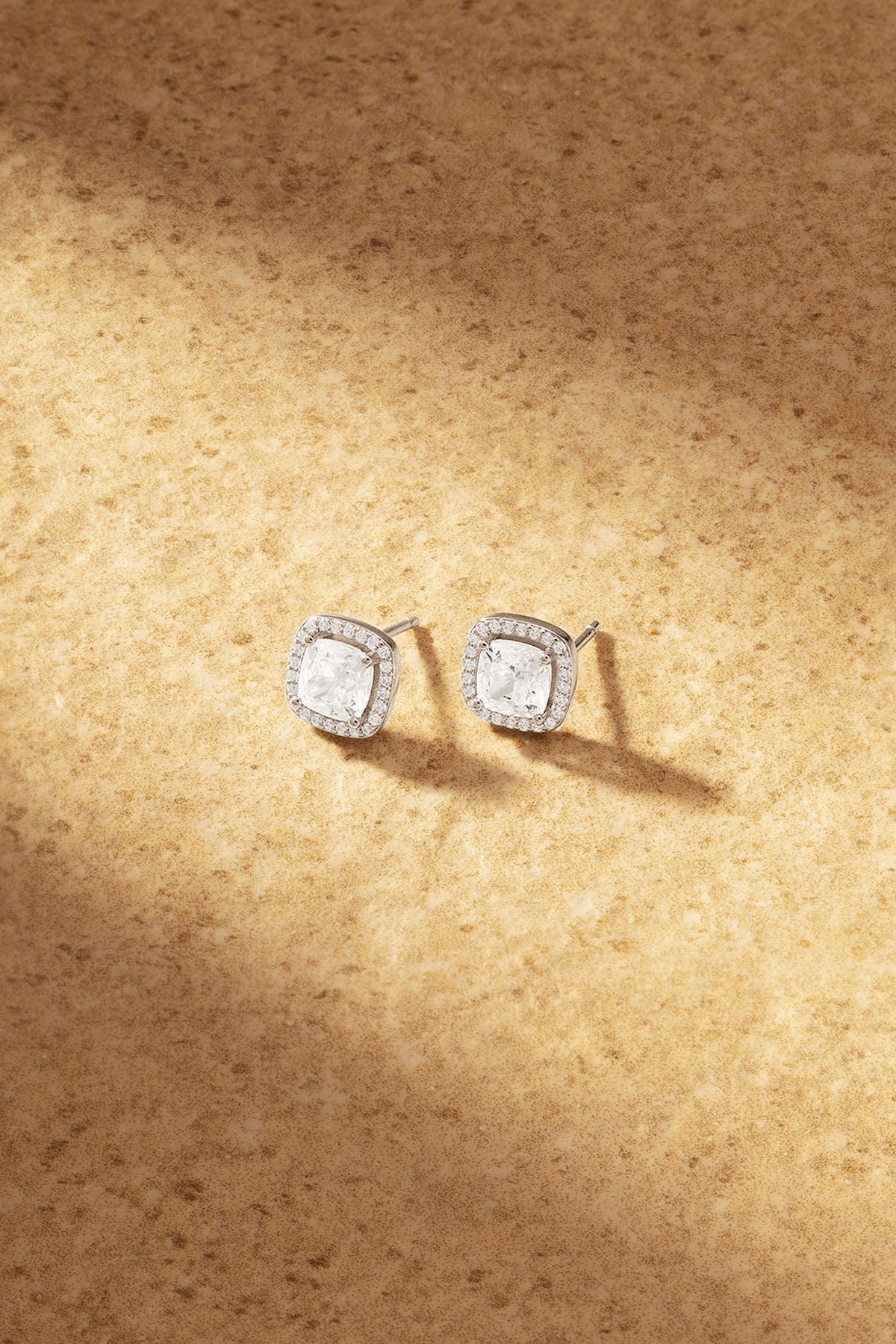 APM Moanco Square Stud Earrings in Silver