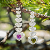 Single Purple Heart Earring