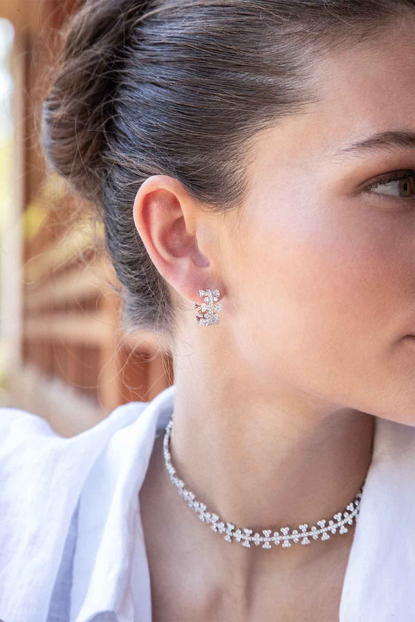 APM Monaco - APM Monaco - Mini Pavé Hoop Earrings 
