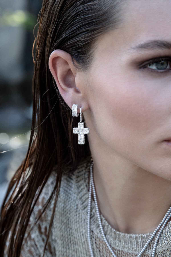 APM MONACO - Météorite Lock sterling-silver earrings