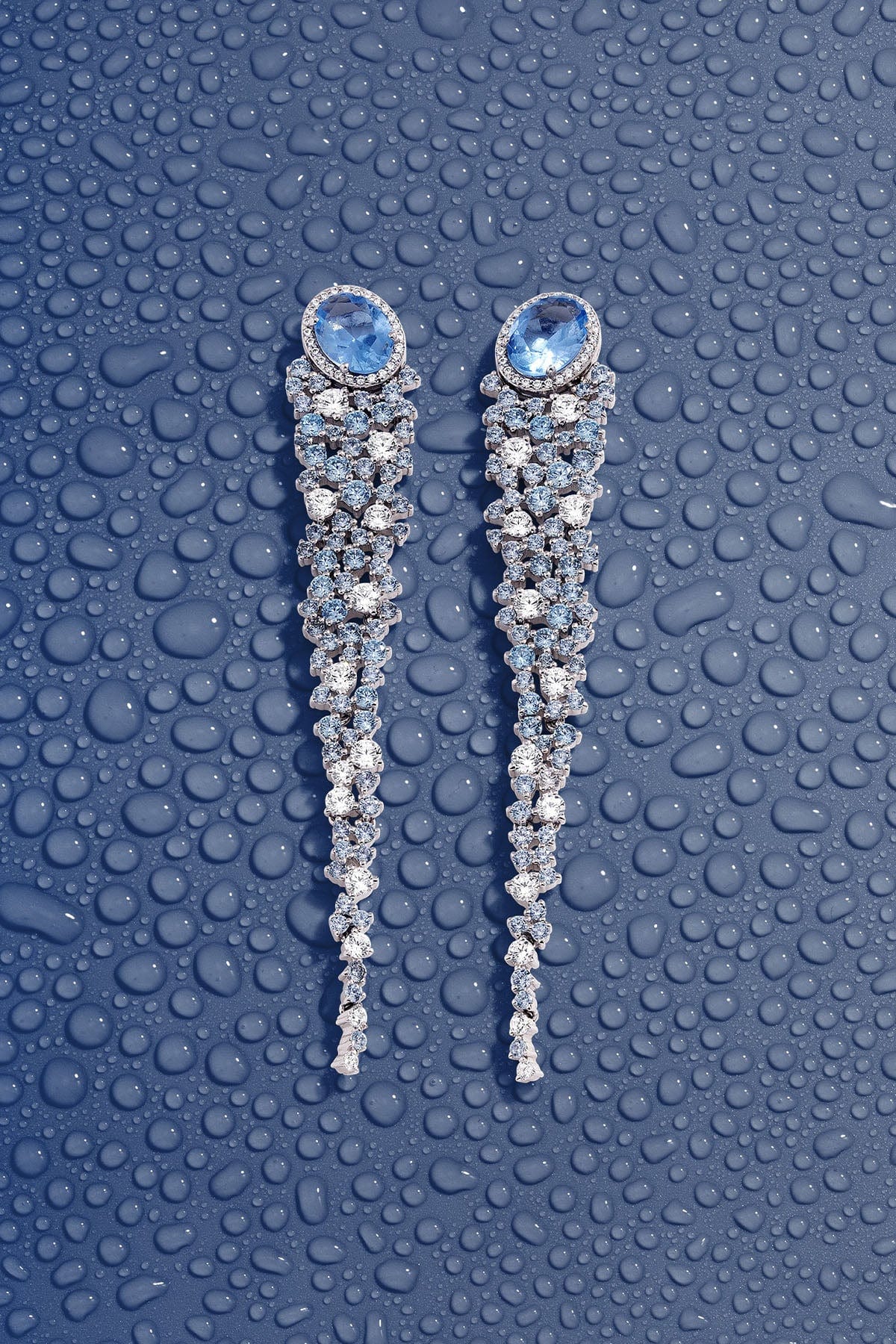 Long Lagoon Blue Drop Earrings - APM Monaco