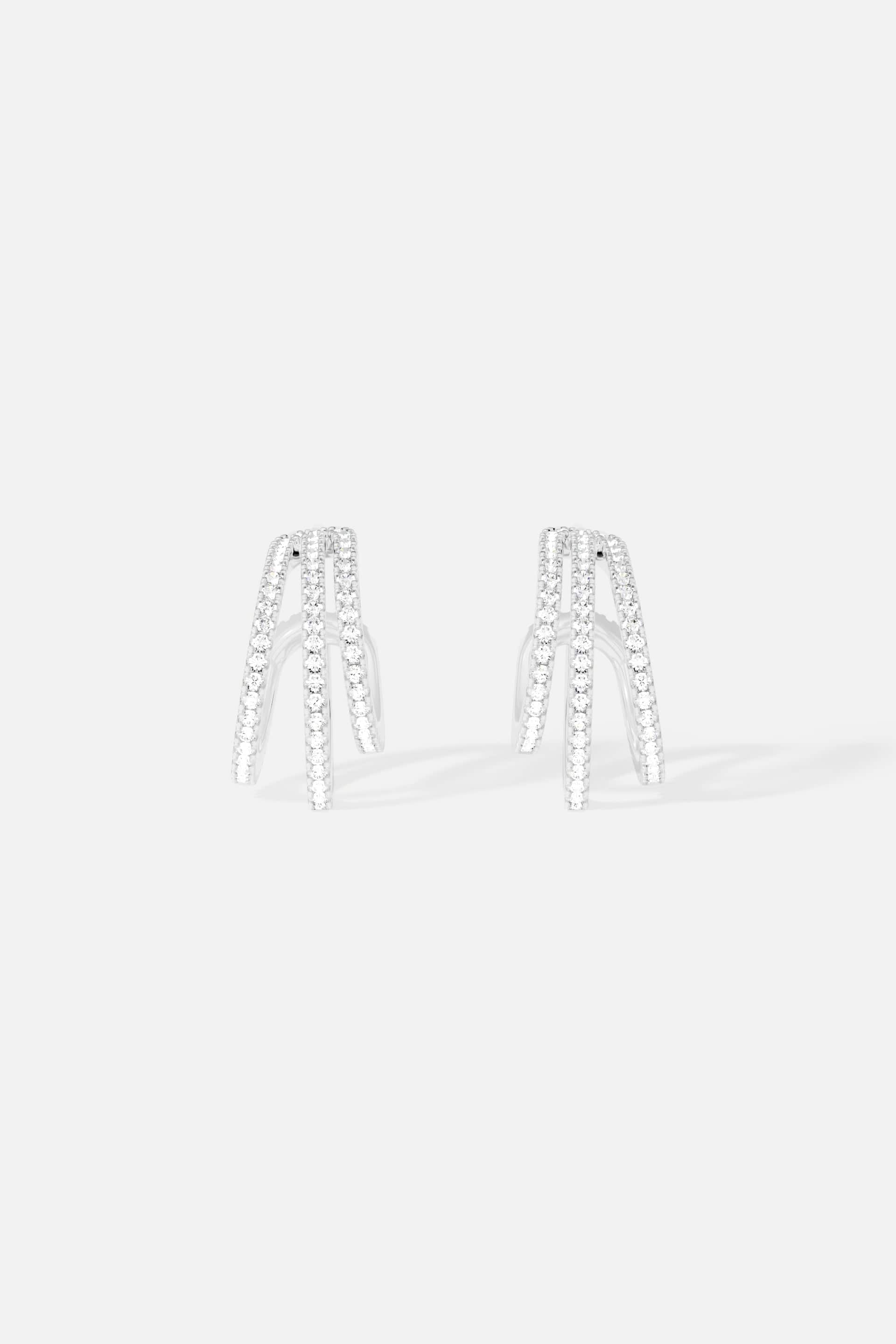 Aretes triples - plata