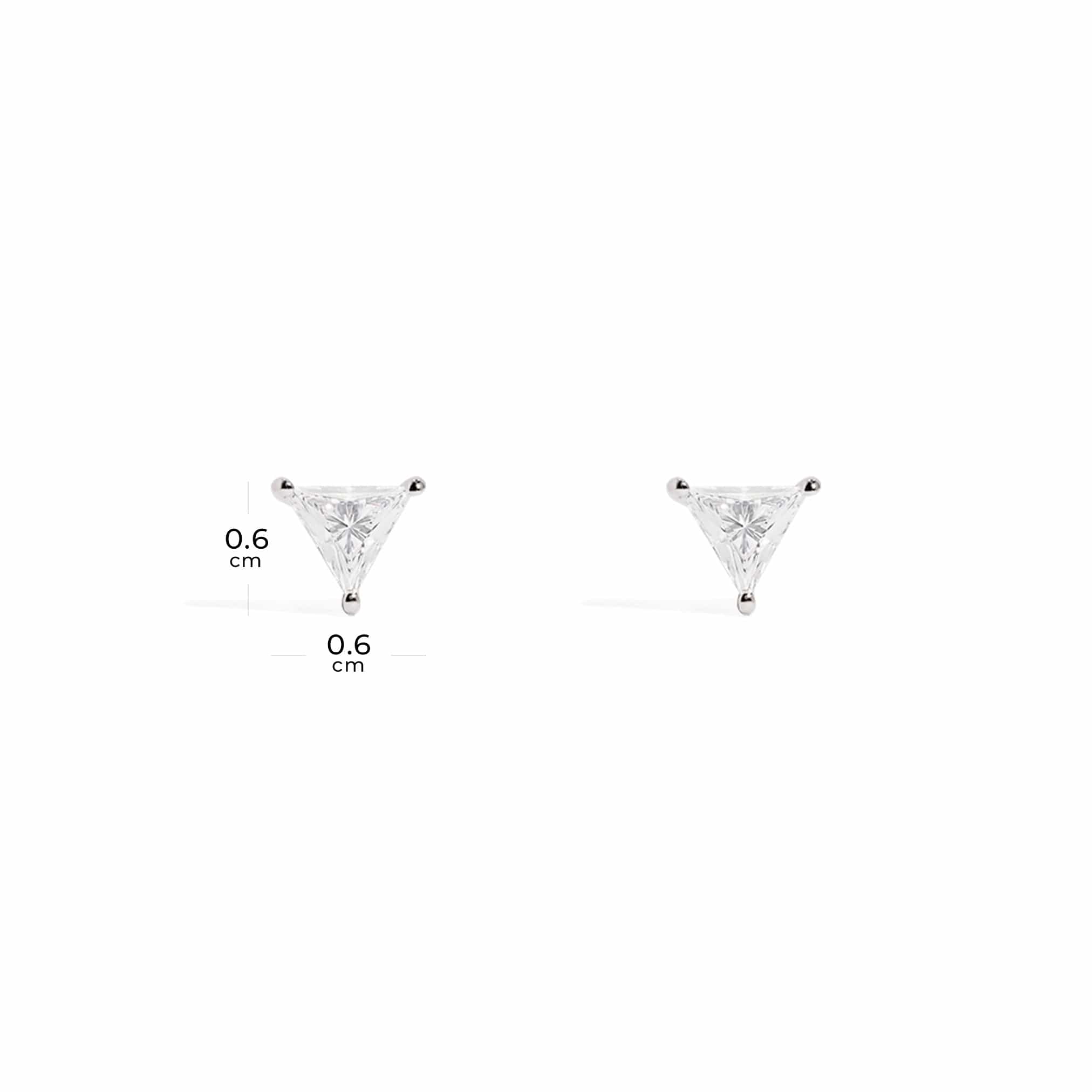 Éclat Triangle Stud Earrings - APM Monaco