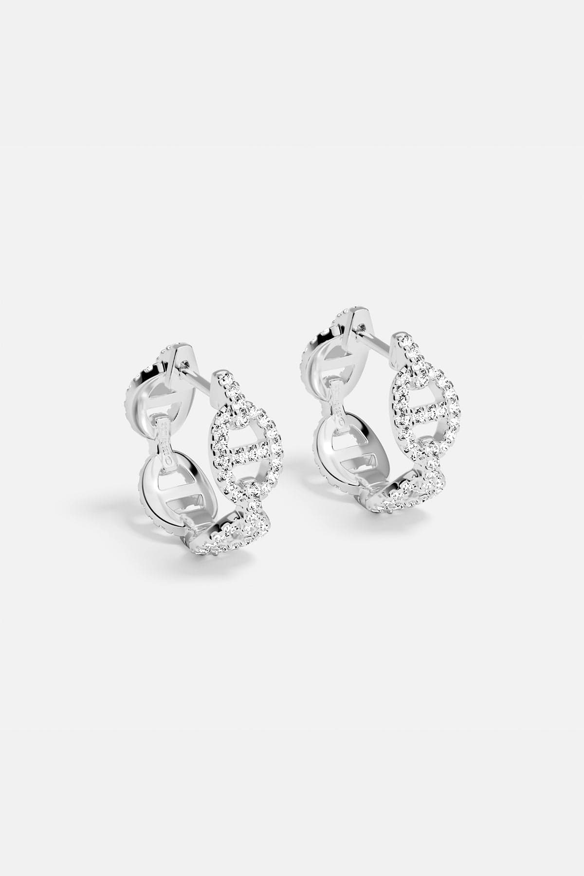 Maille Marine Hoop Earrings white cubic zirconia | APM Monaco