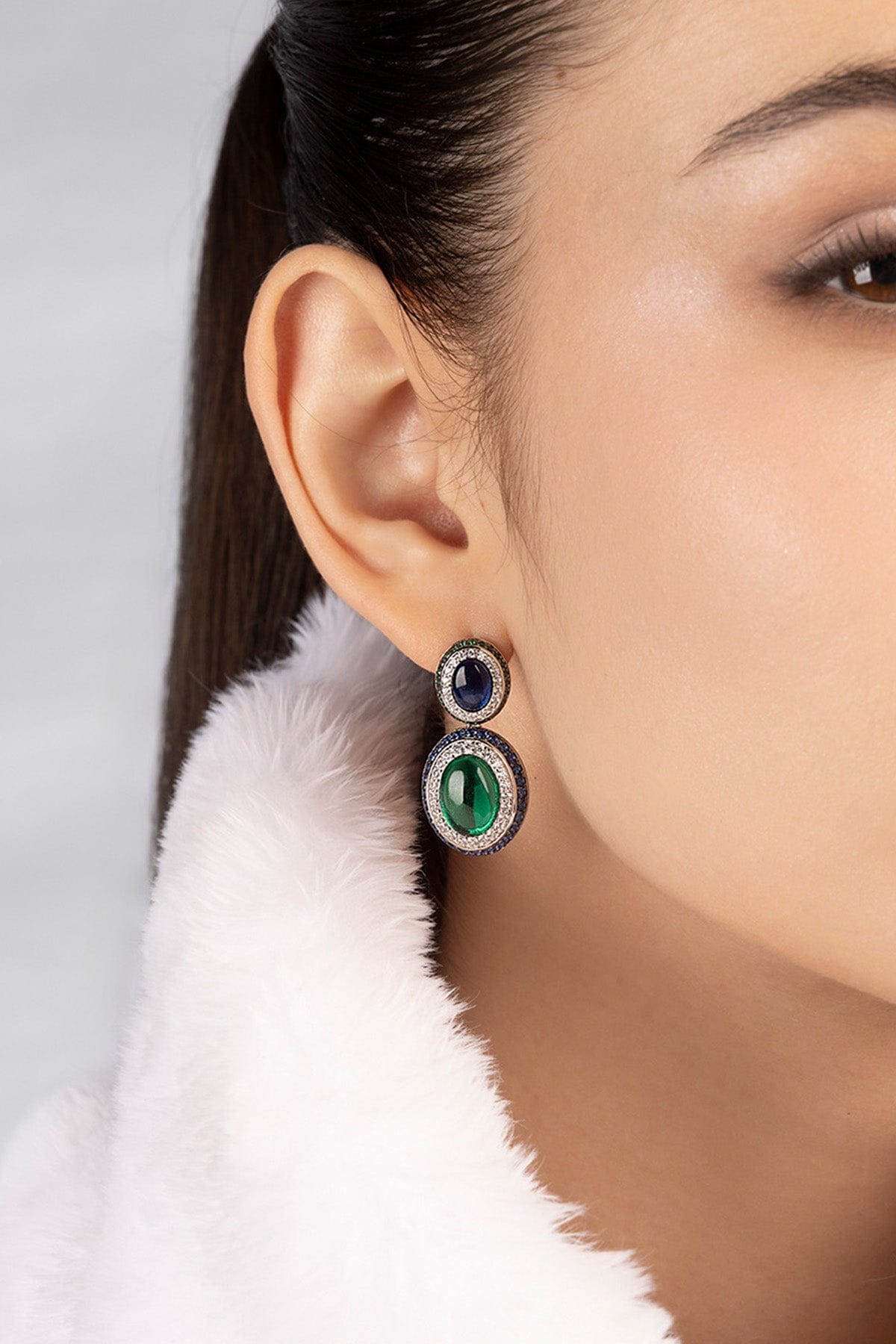 Bold Green and Blue Earrings | APM Monaco