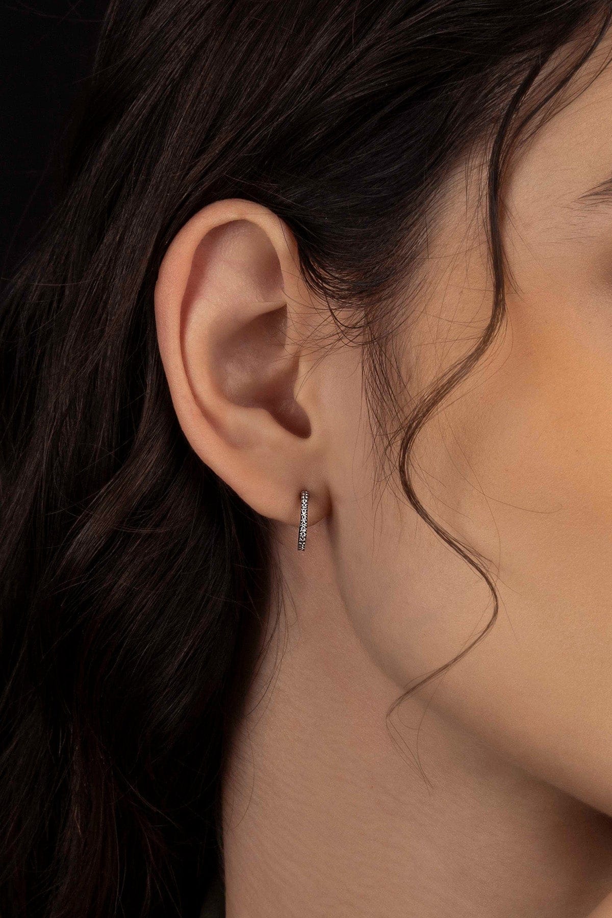 Cross Asymmetric Hoop Earrings, Sterling Silver | APM Monaco