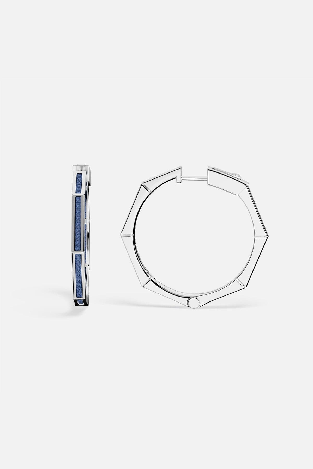 Blue Geometric Hoop Earrings - APM Monaco