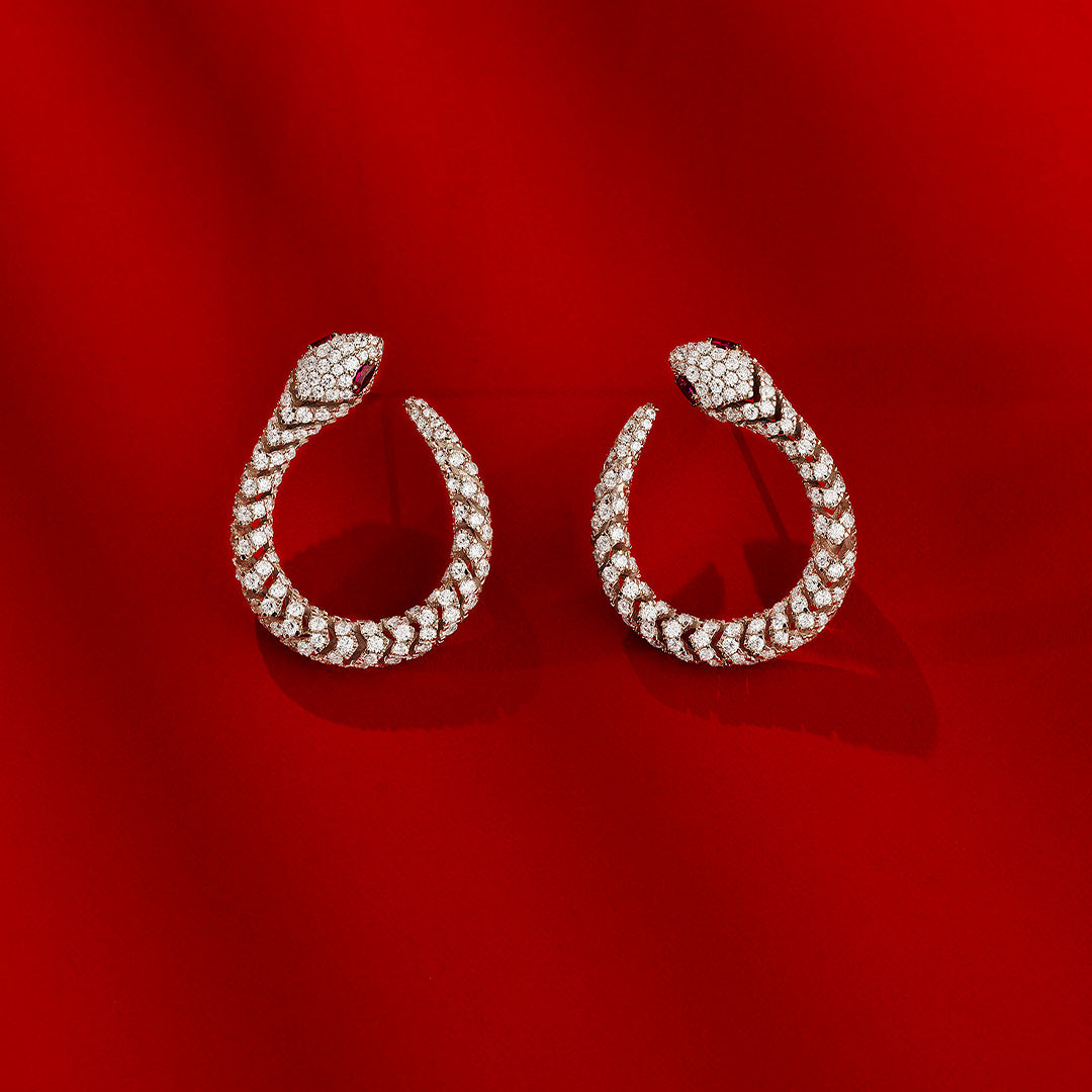 APM Monaco Hiver Pavé Kaa Earrings