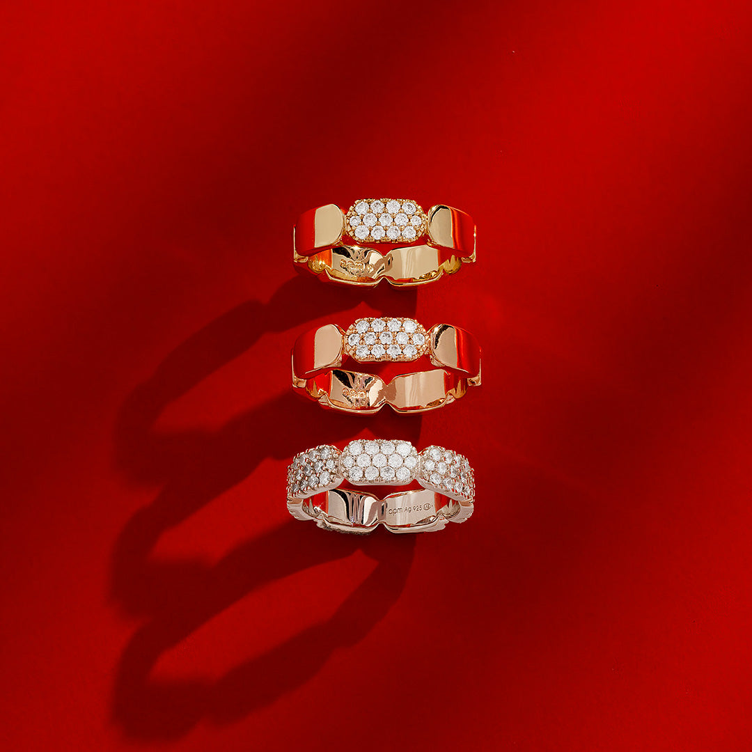 APM Monaco Must Have Dainty Pavé Rings