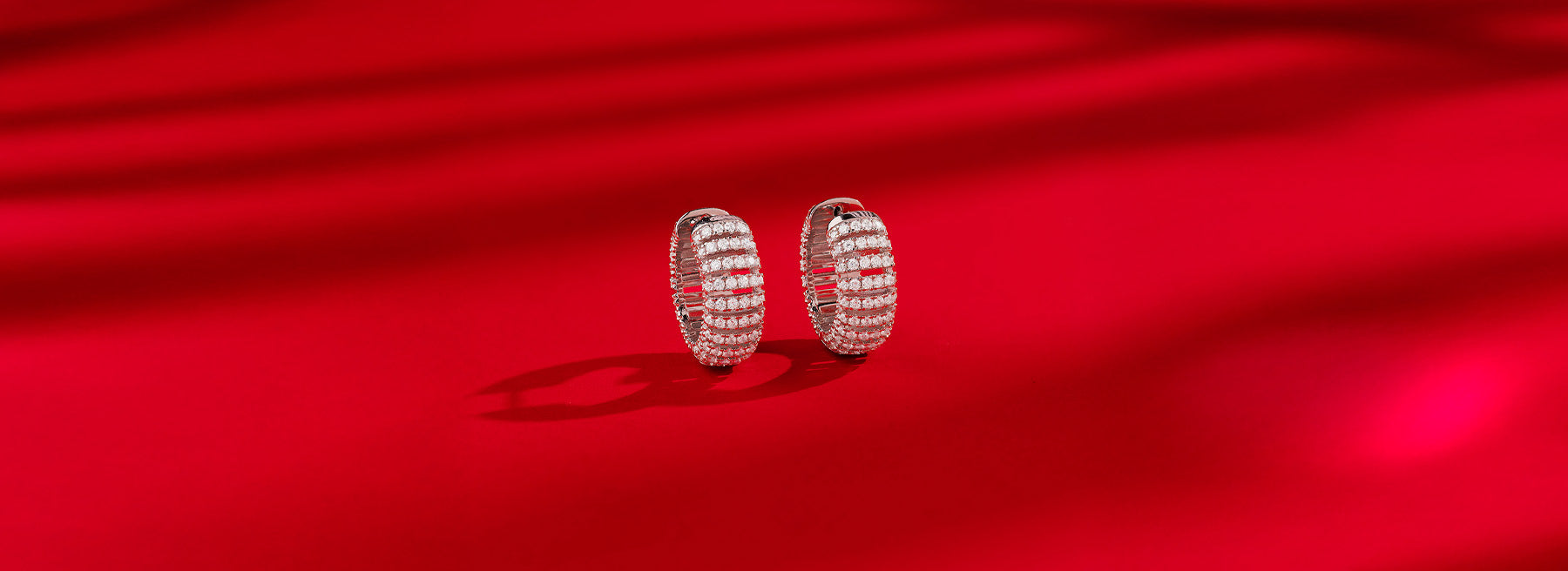 APM Monaco Hiver Pavé Hoop Earrings