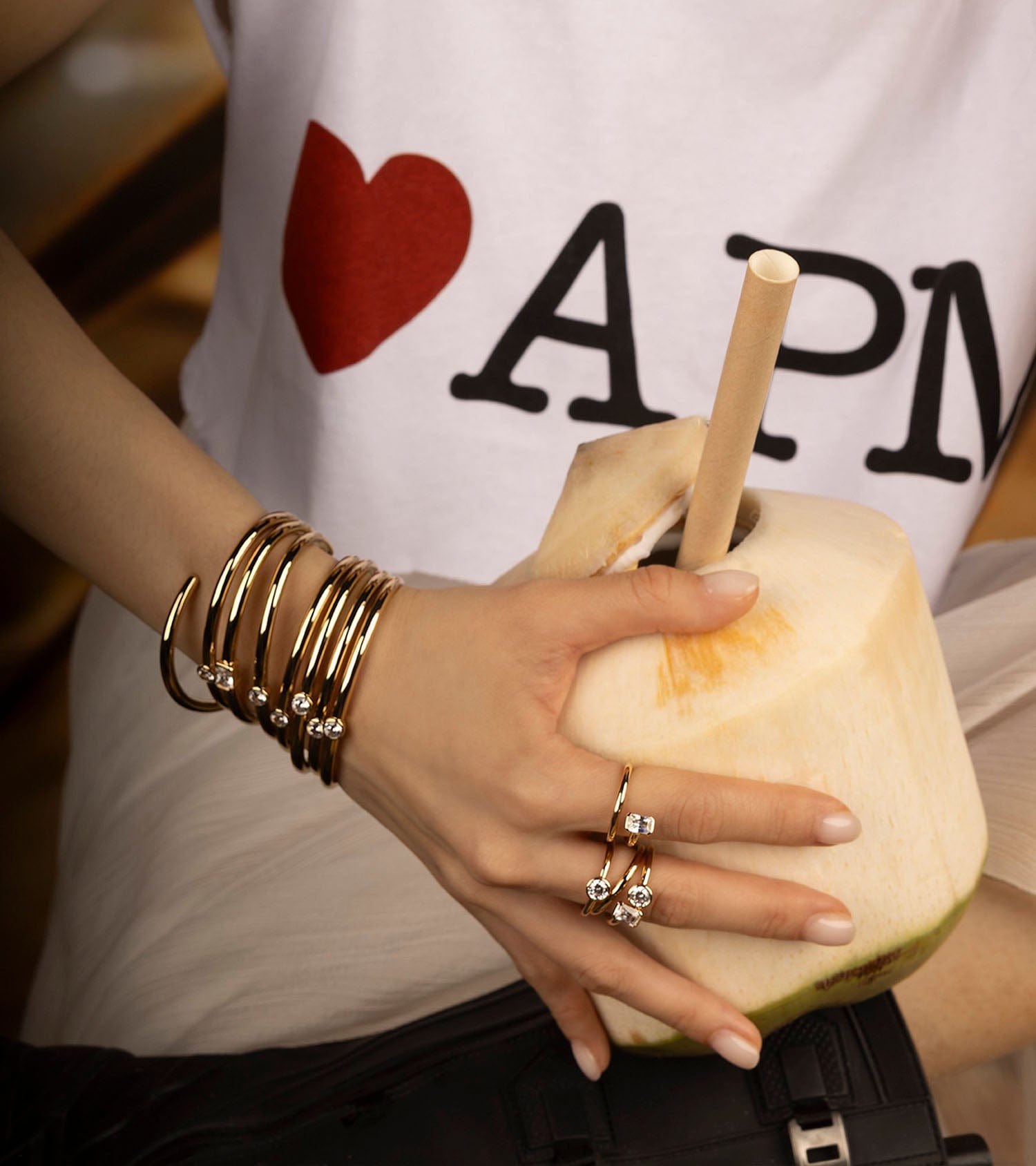 試着のみ apm monaco S999 18kGPピアス シルバーアクセサリー