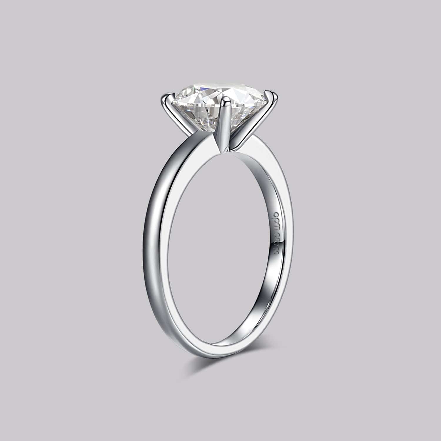 Solitaire Round Diamond Ring (2ct) - APM Monaco