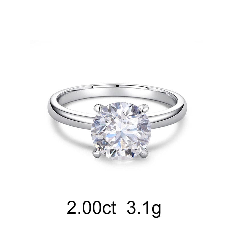 圆形单颗钻石戒指（2克拉）