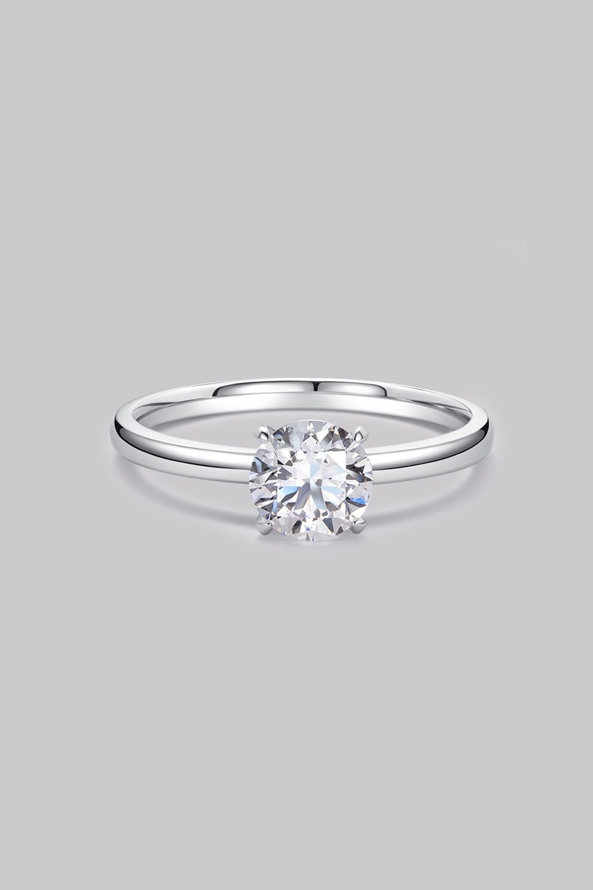 Solitaire Round Diamond Ring (1ct) - APM Monaco
