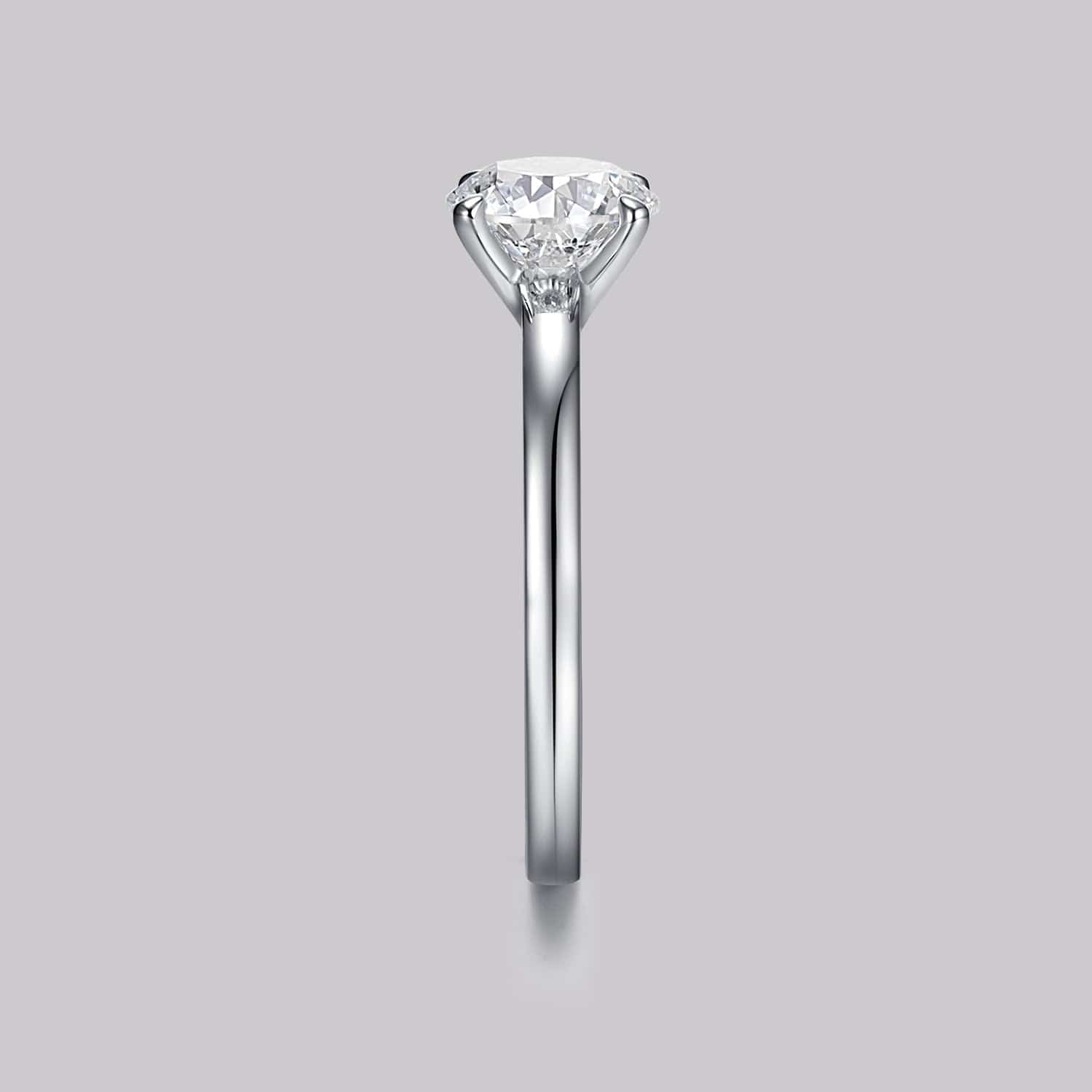 Solitaire Round Diamond Ring (1ct) - APM Monaco